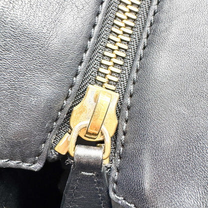 Celine Luggage Embossed Leather, Black, Leather, Handbag