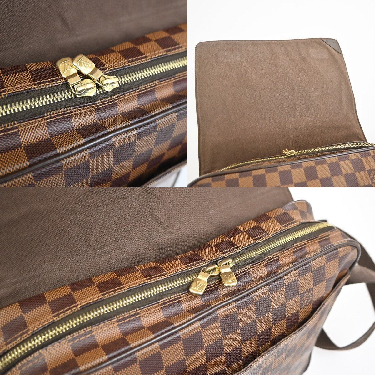 Louis Vuitton Shelton Messenger Damier Ebene, Brown, Canvas, Shoulder Bag