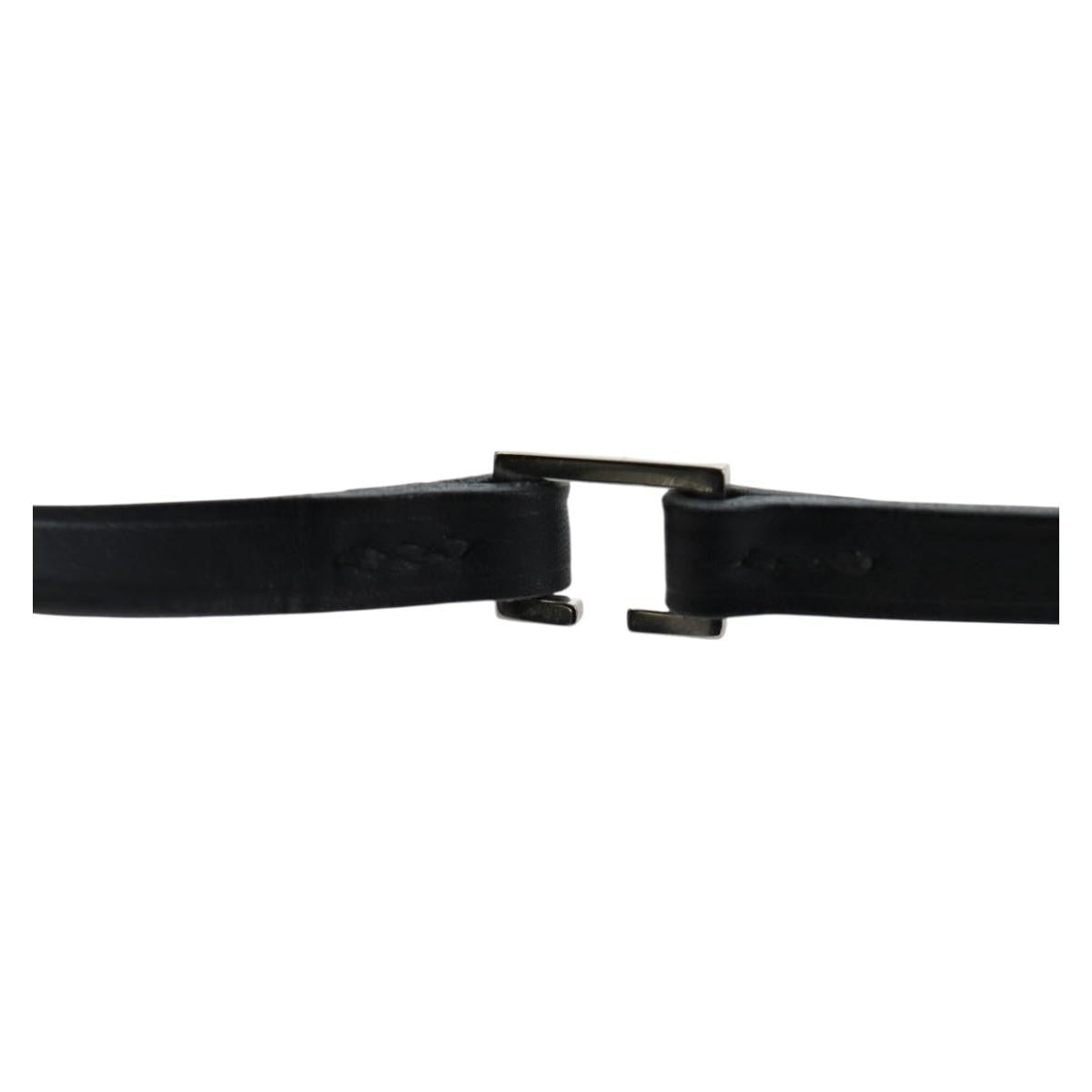 Hermes Météore Leather, Black, Leather, Necklace