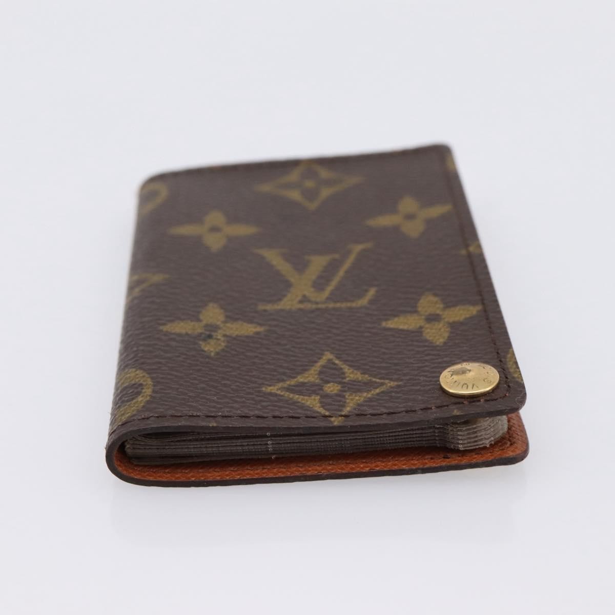 Louis Vuitton Porte Cartes Pression Card Case Monogram Canvas, Brown, Canvas, Card Holder