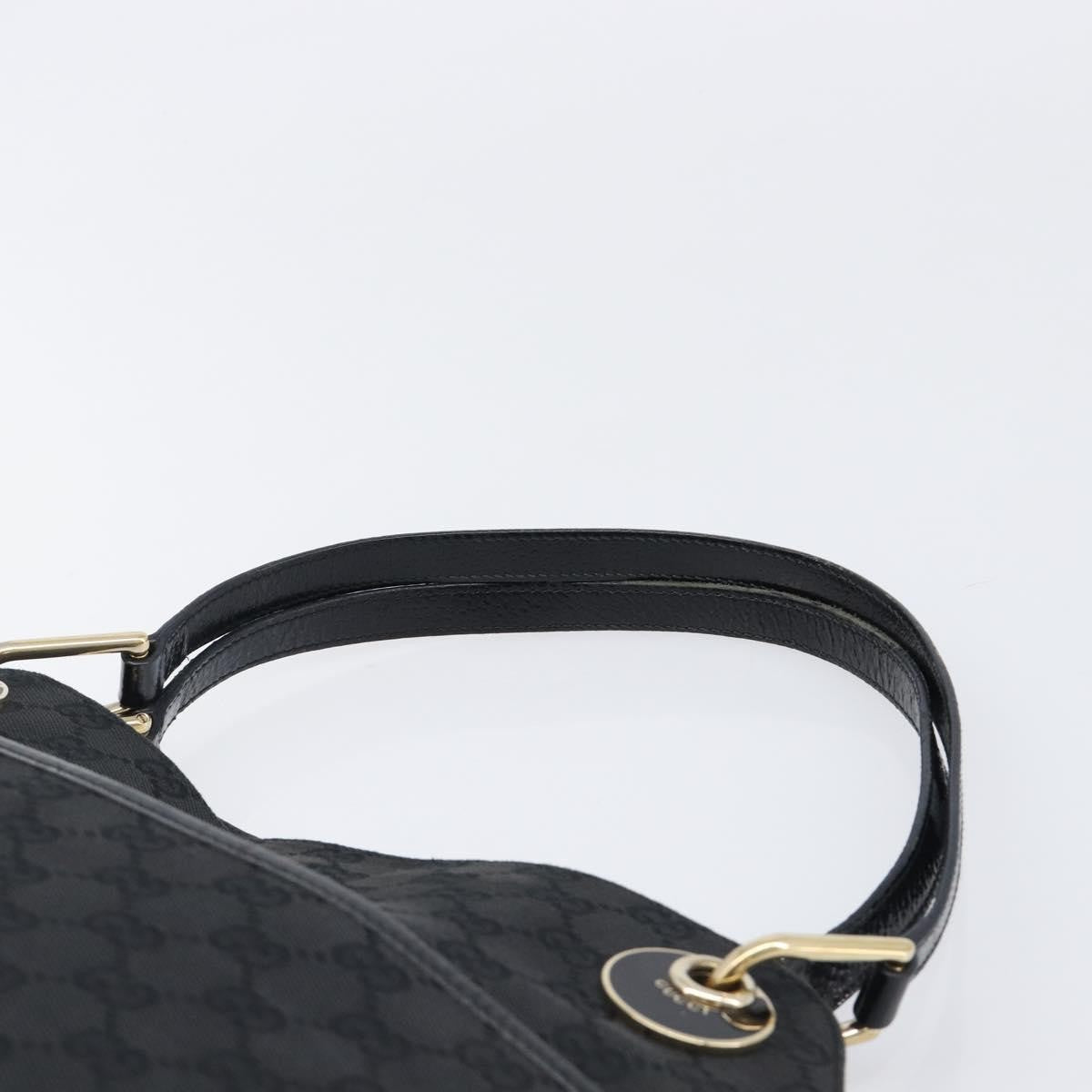 Gucci Twins Tote GG Canvas with Leather, Black, Canvas, Tote Bag