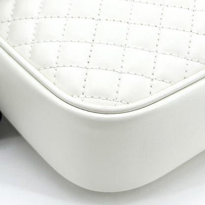 Gucci Trapuntata Camera Quilted Leather, White, Leather, Handbag