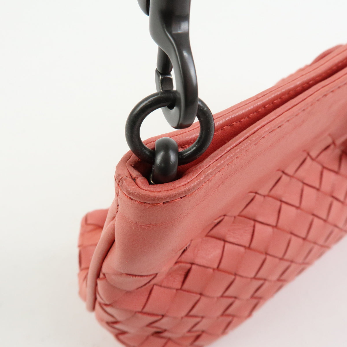 Bottega Veneta Shoulder Intrecciato Nappa, Pink, Leather, Shoulder Bag