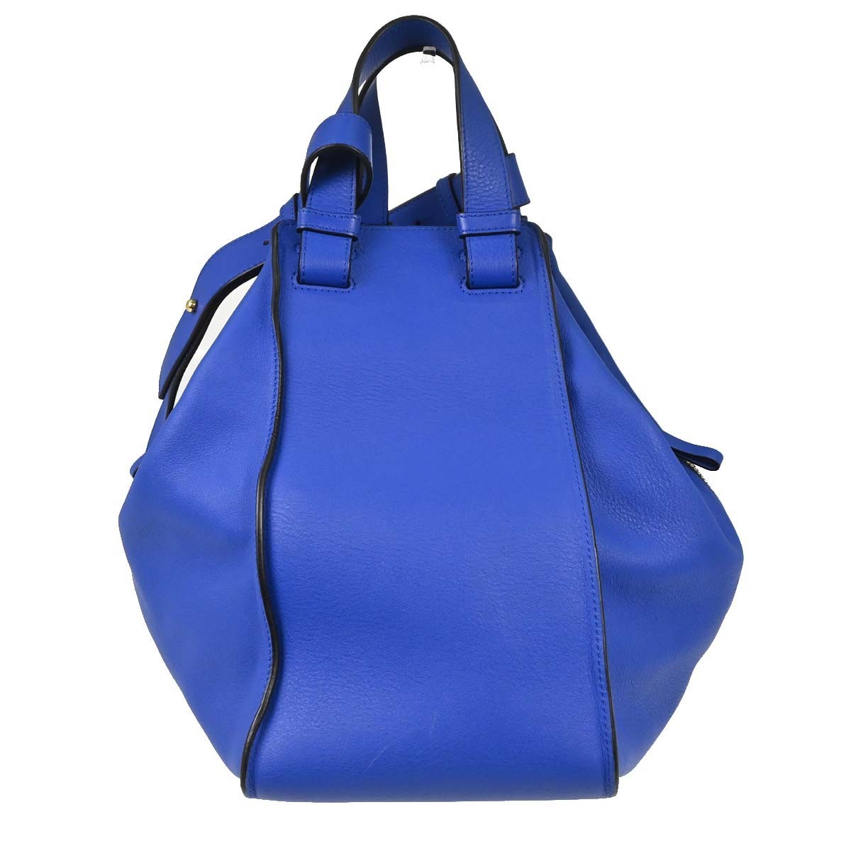 Loewe Hammock Leather, Blue, Leather, Handbag