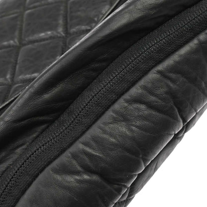Chanel Expandable Flap Messenger Quilted Aged Calfskin, Black, Leather, Shoulder Bag