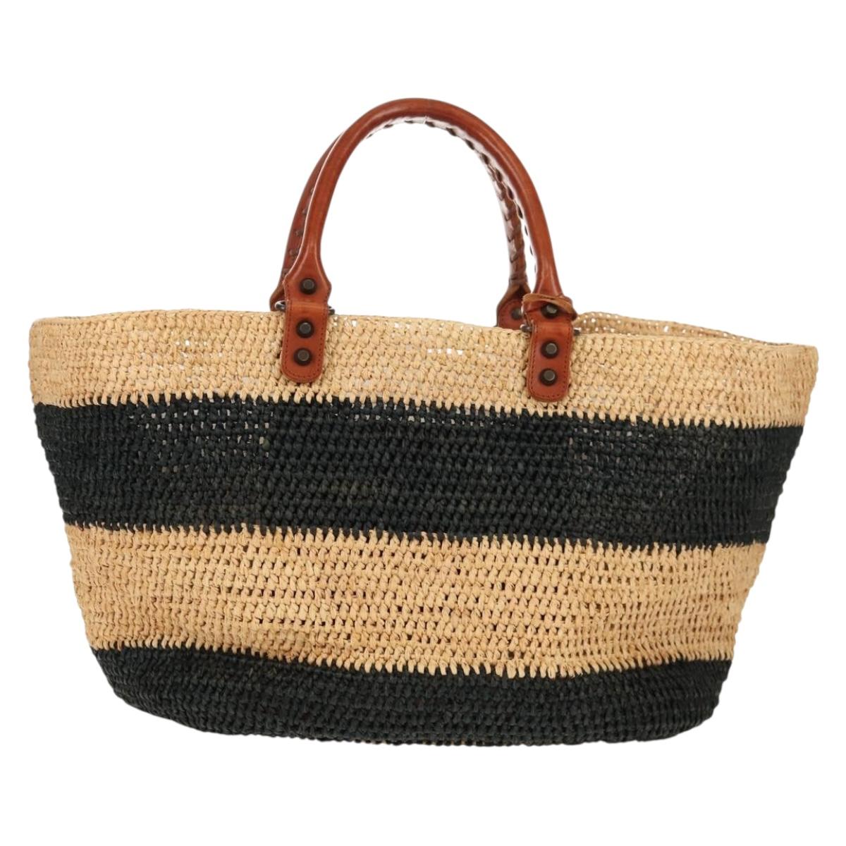 Balenciaga Vintage handbag Leather, "BEIGE,BLACK", LEATHER,WOOD, Handbag