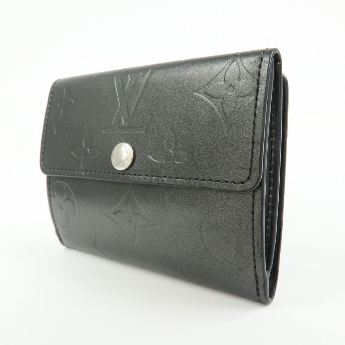 Louis Vuitton Ludlow Vernis, Gray, Leather, Wallet