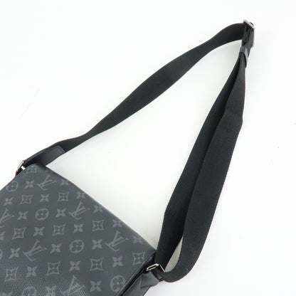 Louis Vuitton District Messenger Monogram Eclipse Canvas, Gray, Canvas, Handbag