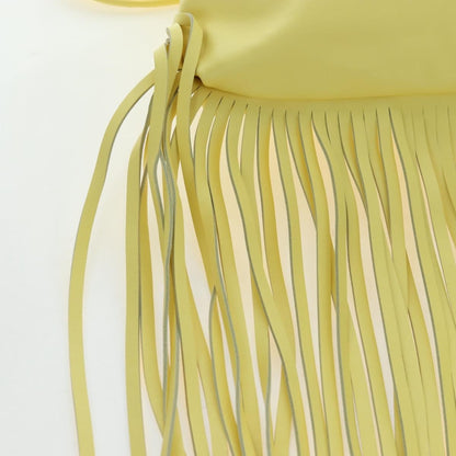 Bottega Veneta The Fringe Leather, Yellow, Leather, Clutch