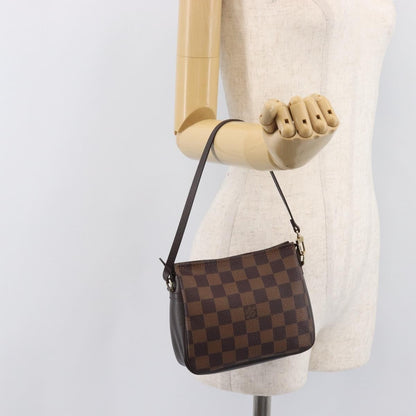 Louis Vuitton Trousse Make Up Damier, Brown, Canvas, Clutch