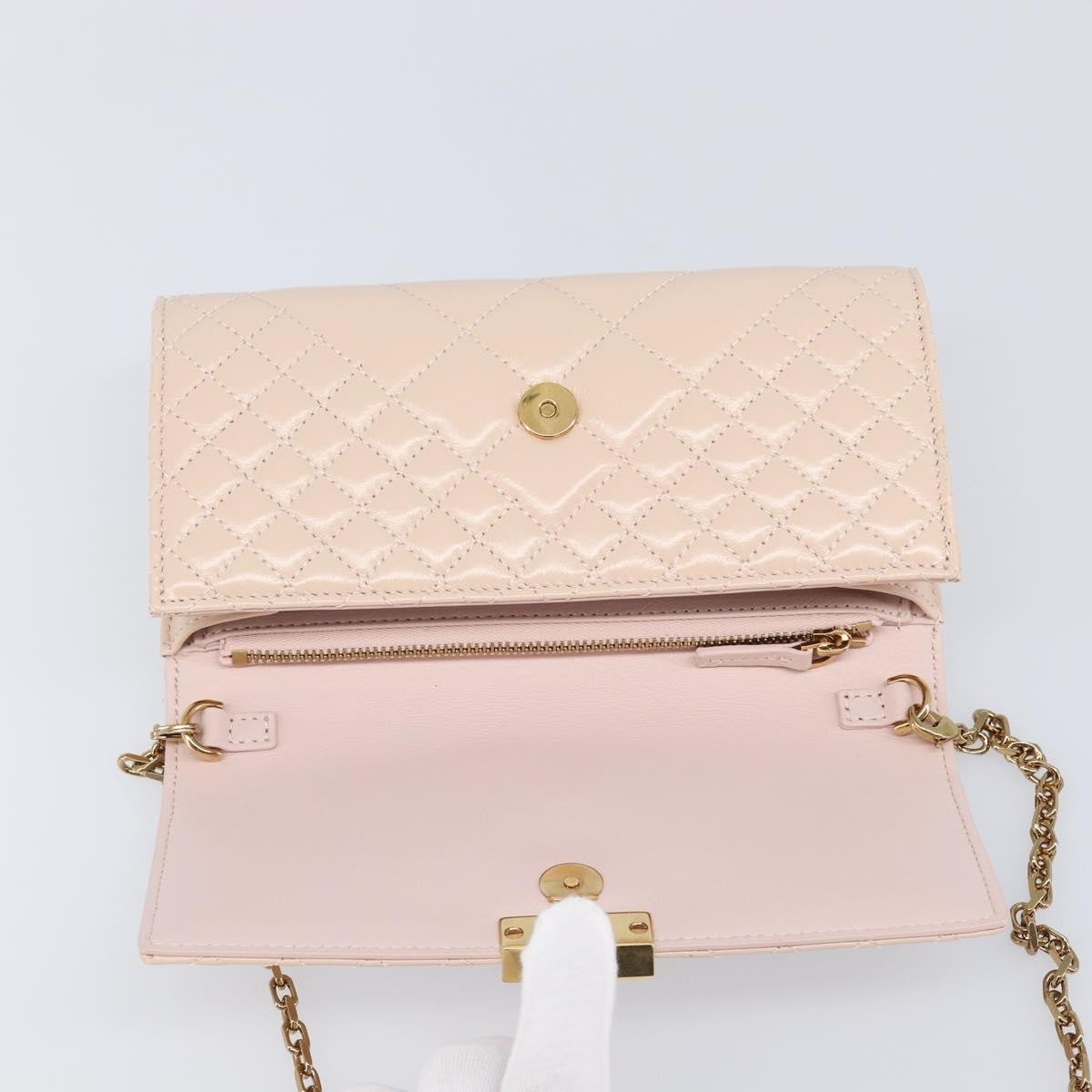 Versace Greca Goddess Convertible Clutch Leather, Pink, Leather, Shoulder Bag
