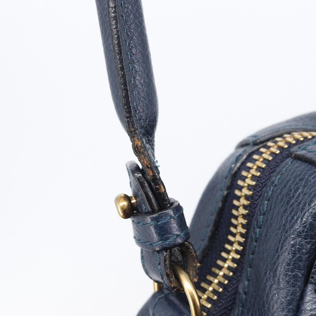 Chloe Paraty Top Handle Leather, Navy, Leather, Handbag