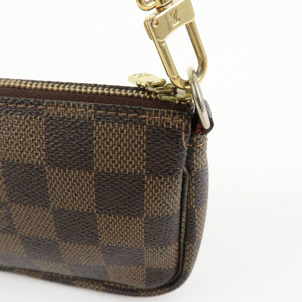 Louis Vuitton Pochette Accessoires Damier, Brown, Canvas, Clutch