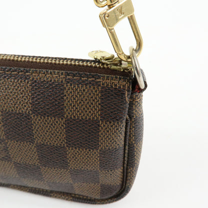 Louis Vuitton Pochette Accessoires Damier, Brown, Canvas, Clutch