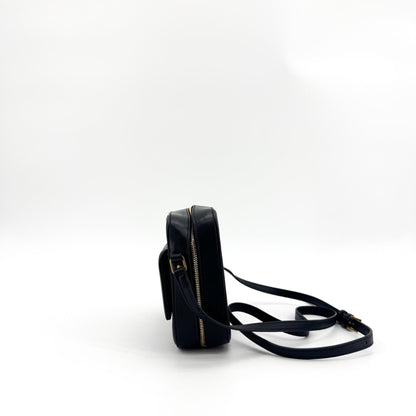 Saint Laurent Vicky Camera Vertical Quilted Leather, Black, Leather, Handbag
