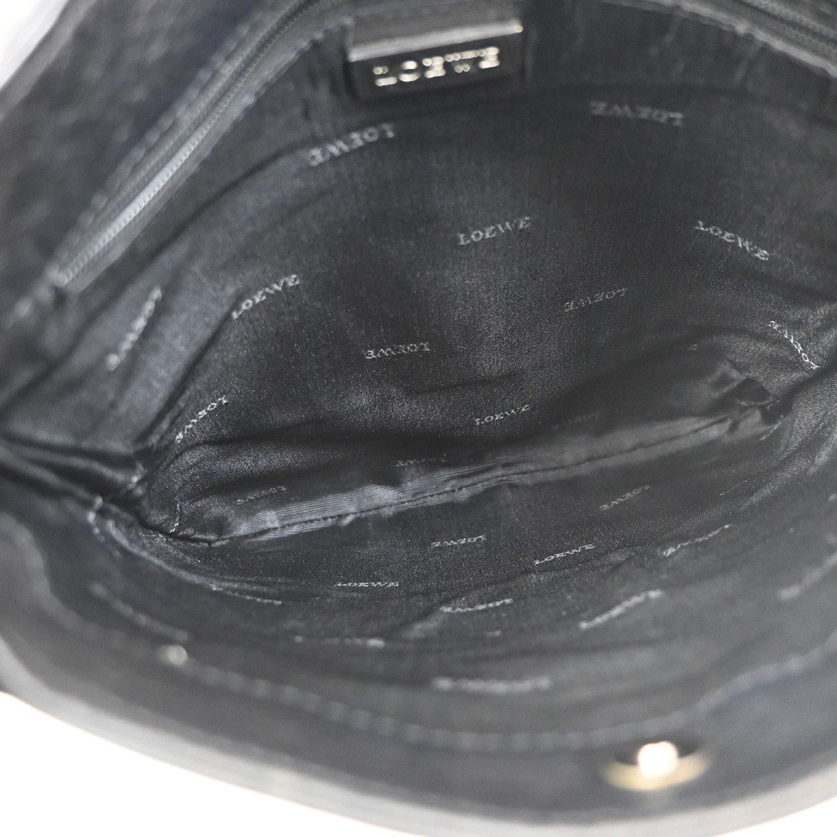 Loewe Anagram Leather, Black, Leather, Shoulder Bag