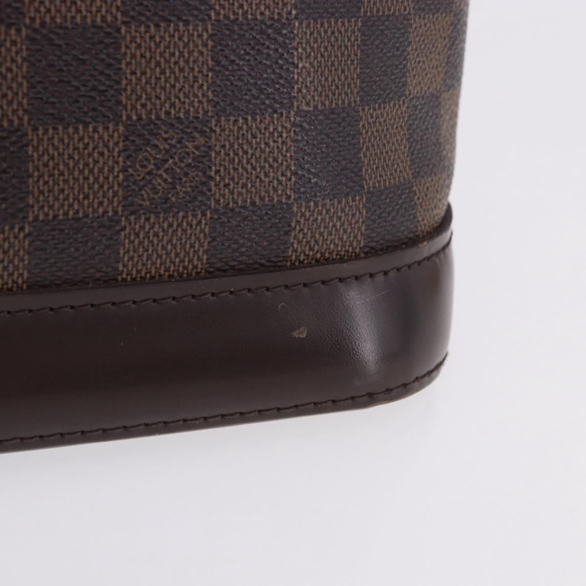 Louis Vuitton Alma Damier, Brown, Canvas, Handbag