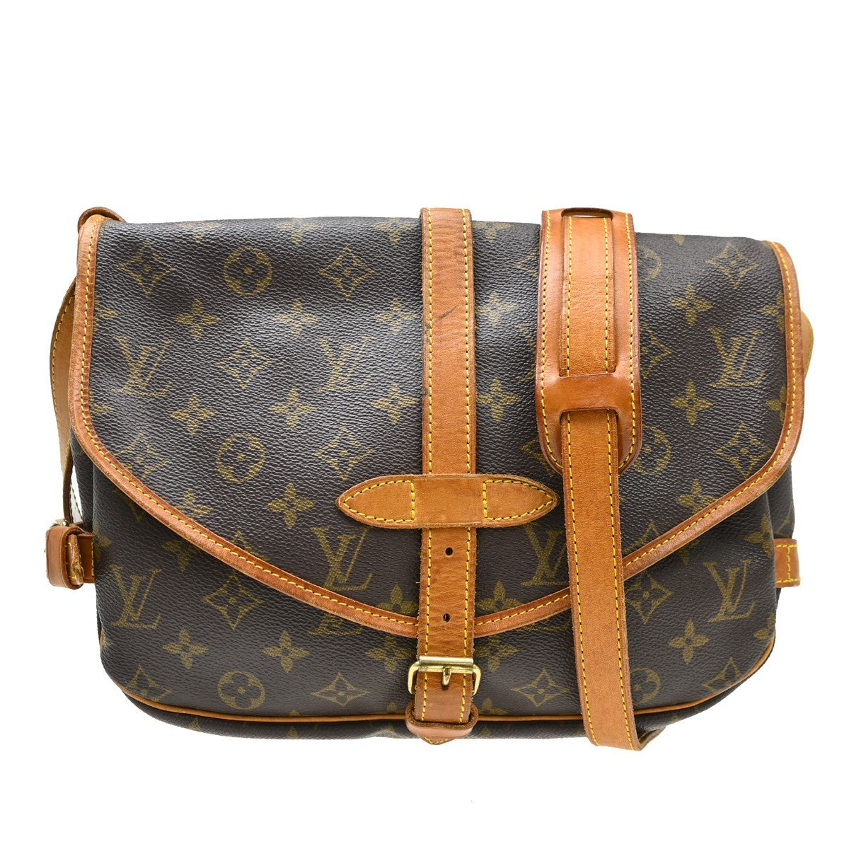 Louis Vuitton Saumur Monogram Canvas, Brown, Canvas, Shoulder Bag