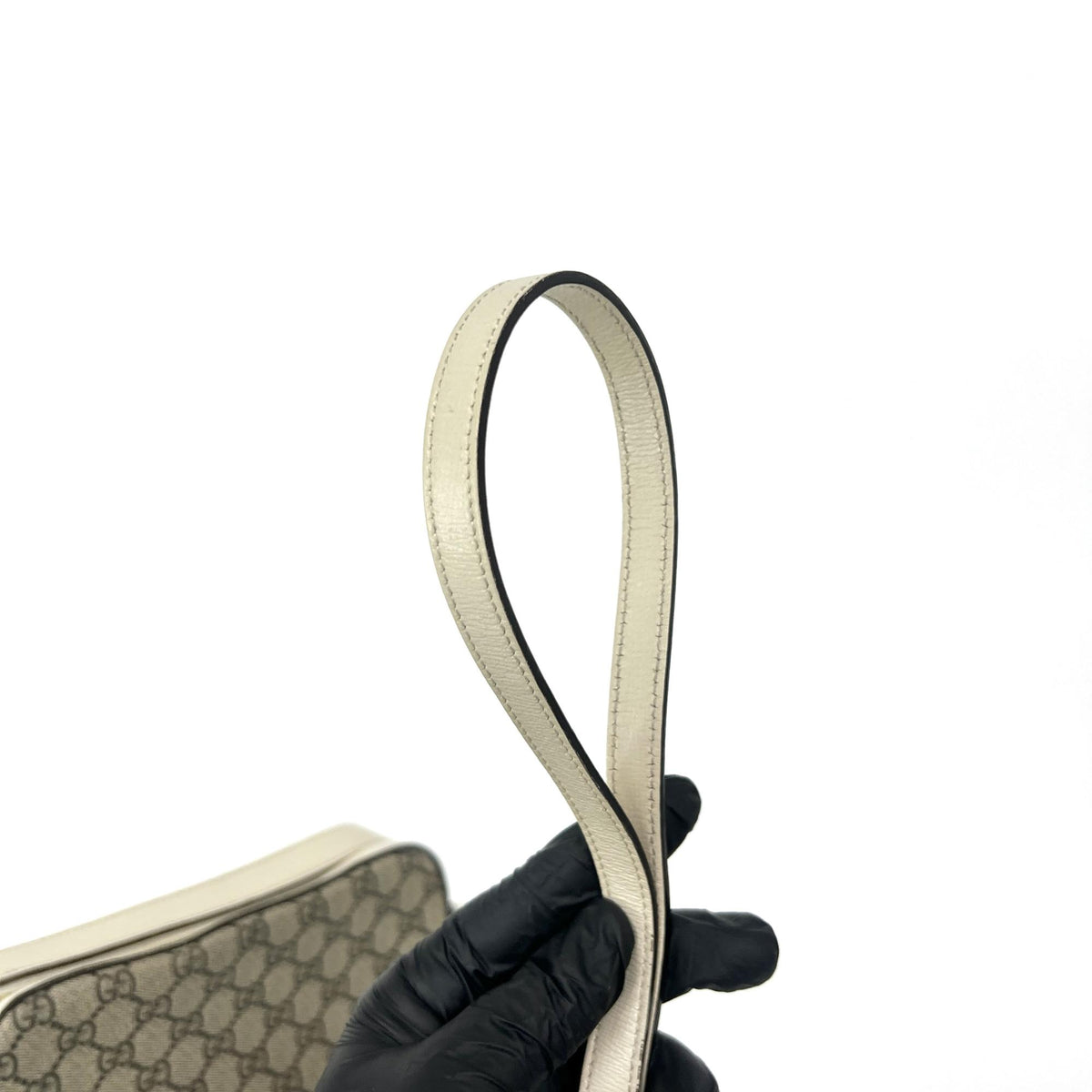Gucci Horsebit 1955 Flap Pocket Camera GG Coated Canvas and Leather, Beige, Canvas, Shoulder Bag