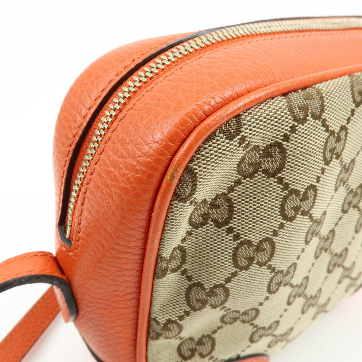 Gucci Bree Disco GG Canvas with Leather, Beige, Canvas, Crossbody Bag