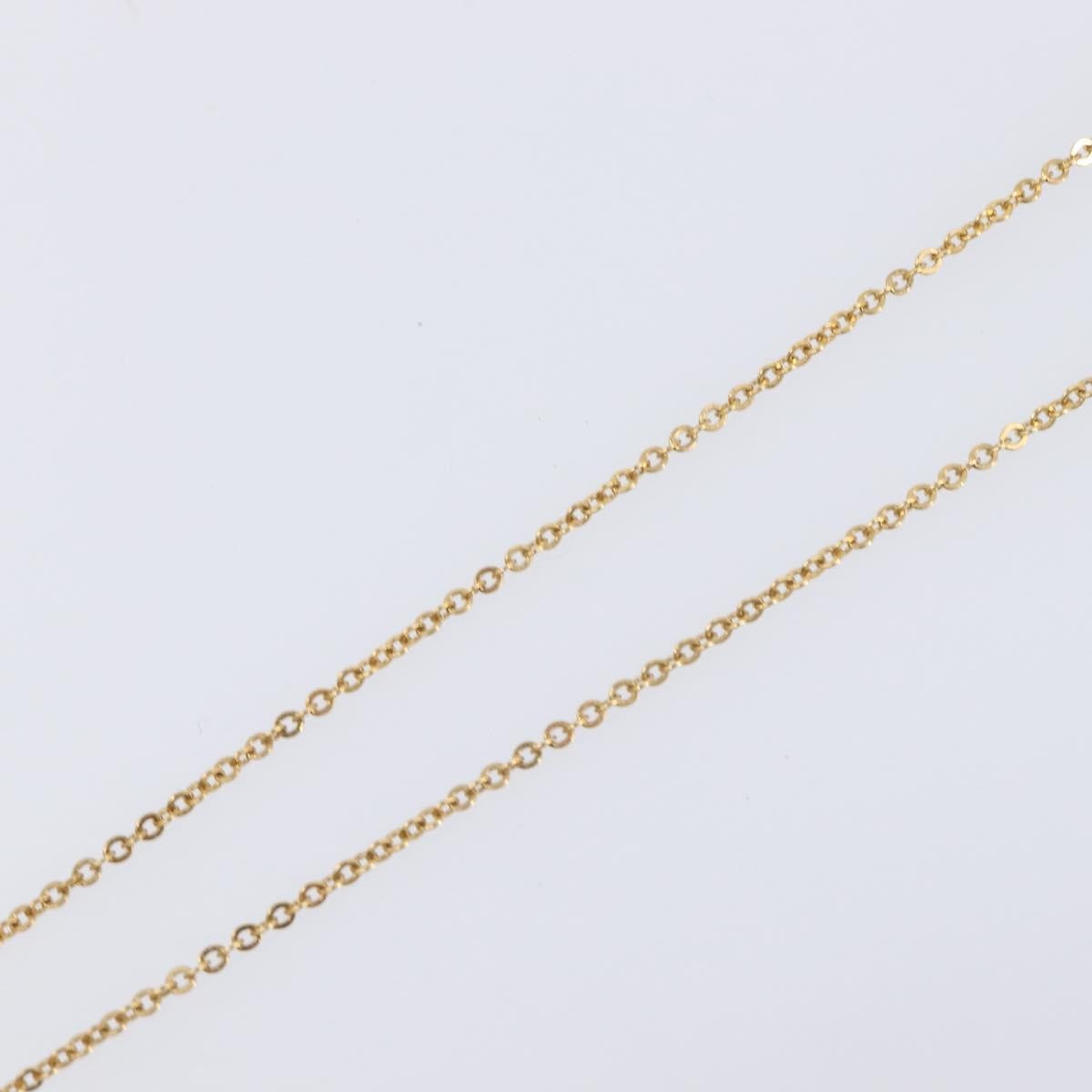 Christian Dior Logo Heart Pendant Metal, Gold, Metal, Necklace