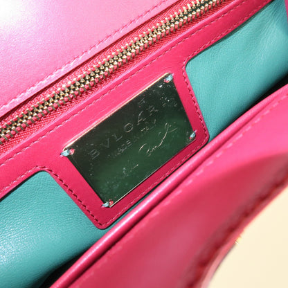 Bvlgari Isabella Rossellini Leather, Pink, Leather, Handbag