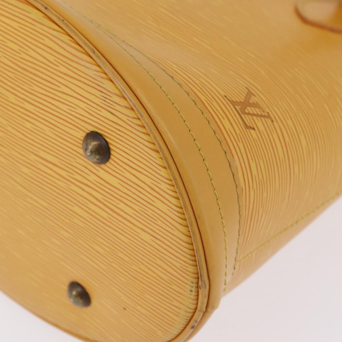 Louis Vuitton Petit Bucket Epi Leather, Yellow, Leather, Handbag