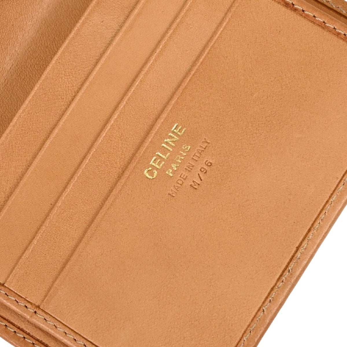 Celine Bifold Triomphe Coated Canvas, Brown, PVC, Wallet