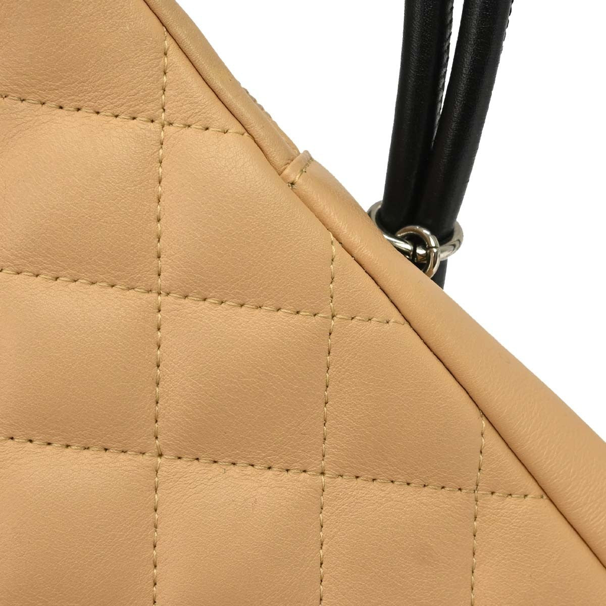 Chanel Cambon Crossbody Bag Calfskin Leather, Beige, Leather, Shoulder Bag