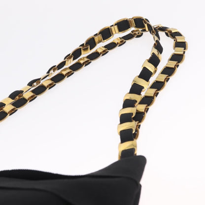 Salvatore Ferragamo Vala Chain Canvas, Black, Canvas, Shoulder Bag