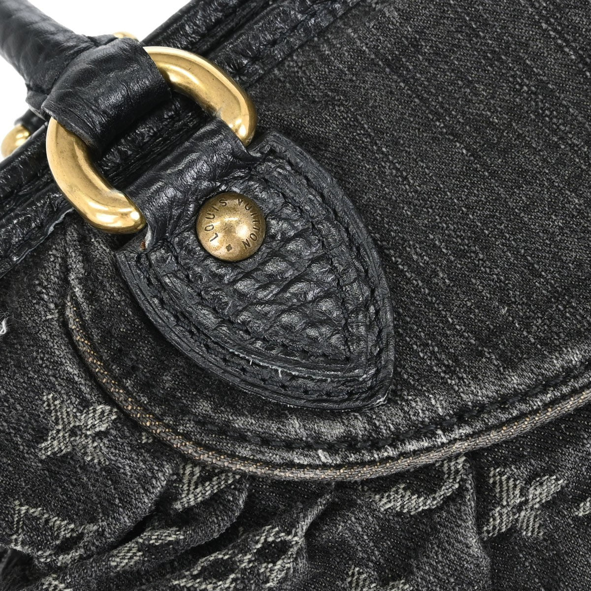 Louis Vuitton Neo Cabby Monogram Denim, Black, Denim, Handbag