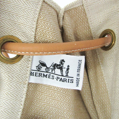 Hermes Aline Toile, Beige, Cotton, Shoulder Bag