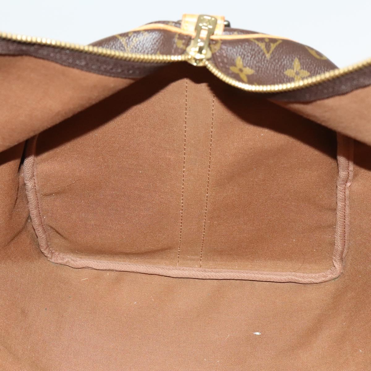 Louis Vuitton Keepall Bandouliere Bag Monogram Canvas, BROWN, LEATHER, Travel bag