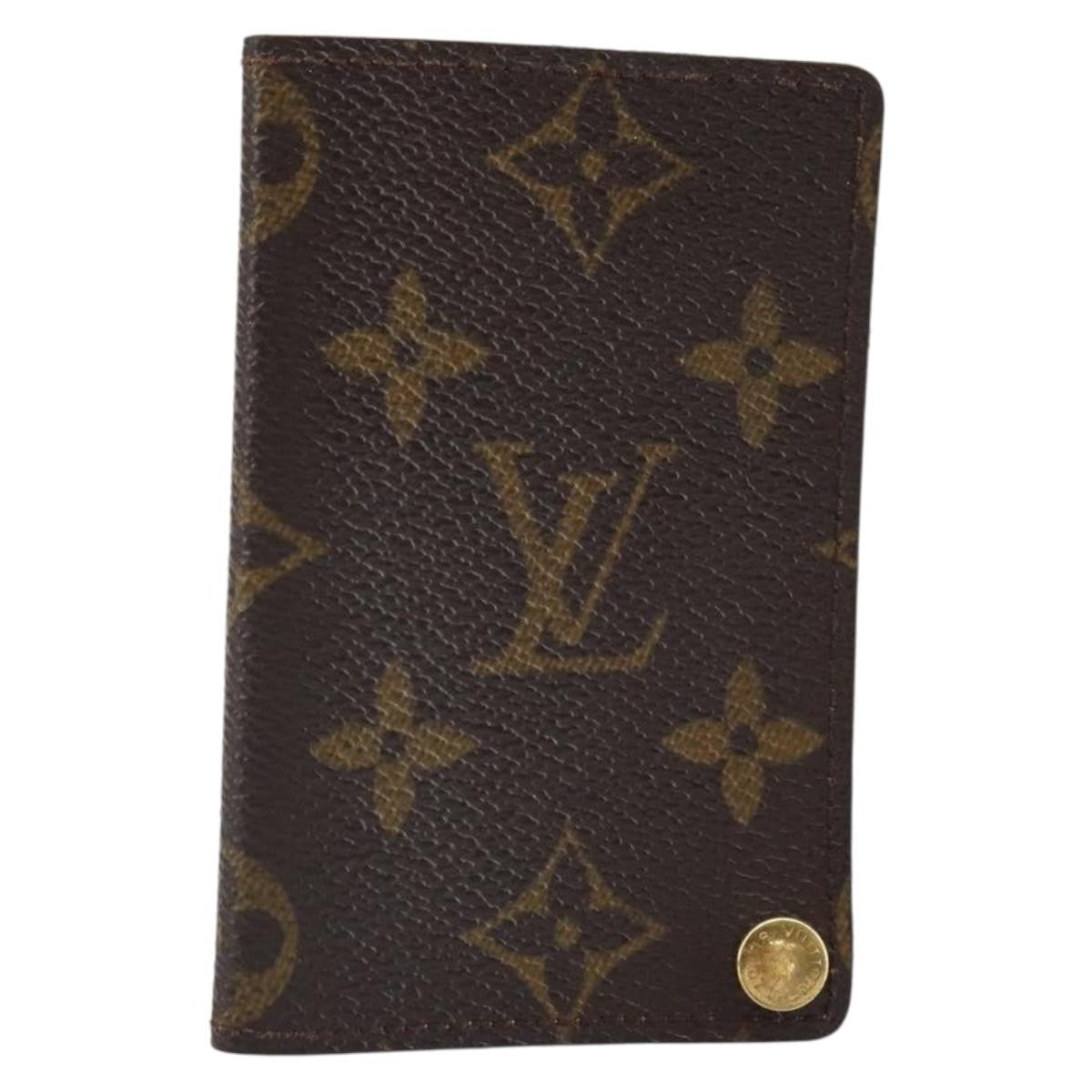 Louis Vuitton Porte Cartes Pression Card Case Monogram Canvas, Brown, Canvas, Card Holder