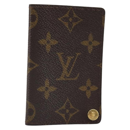 Louis Vuitton Porte Cartes Pression Card Case Monogram Canvas, Brown, Canvas, Card Holder