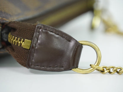 Louis Vuitton Pochette Accessoires Damier, Brown, Canvas, Clutch