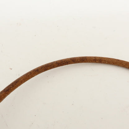 Hermes Jumbo Hook Choker Woven Leather and Metal, Brown, Leather, Necklace