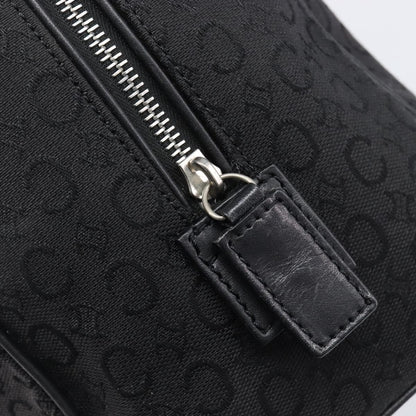 Celine Boston C Macadam Canvas, Black, Canvas, Handbag