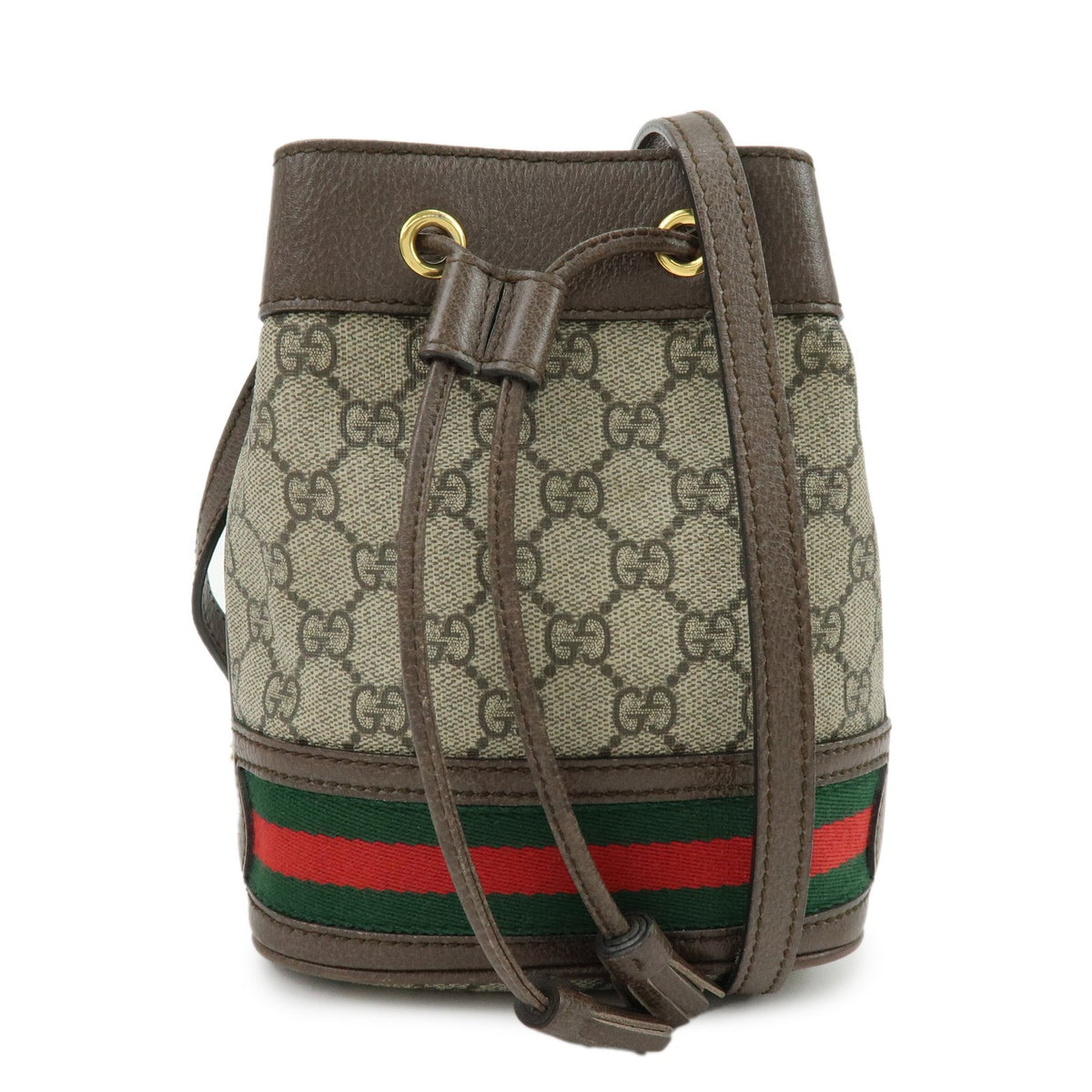 Gucci Ophidia Bucket GG Coated Canvas, Beige, Canvas, Handbag