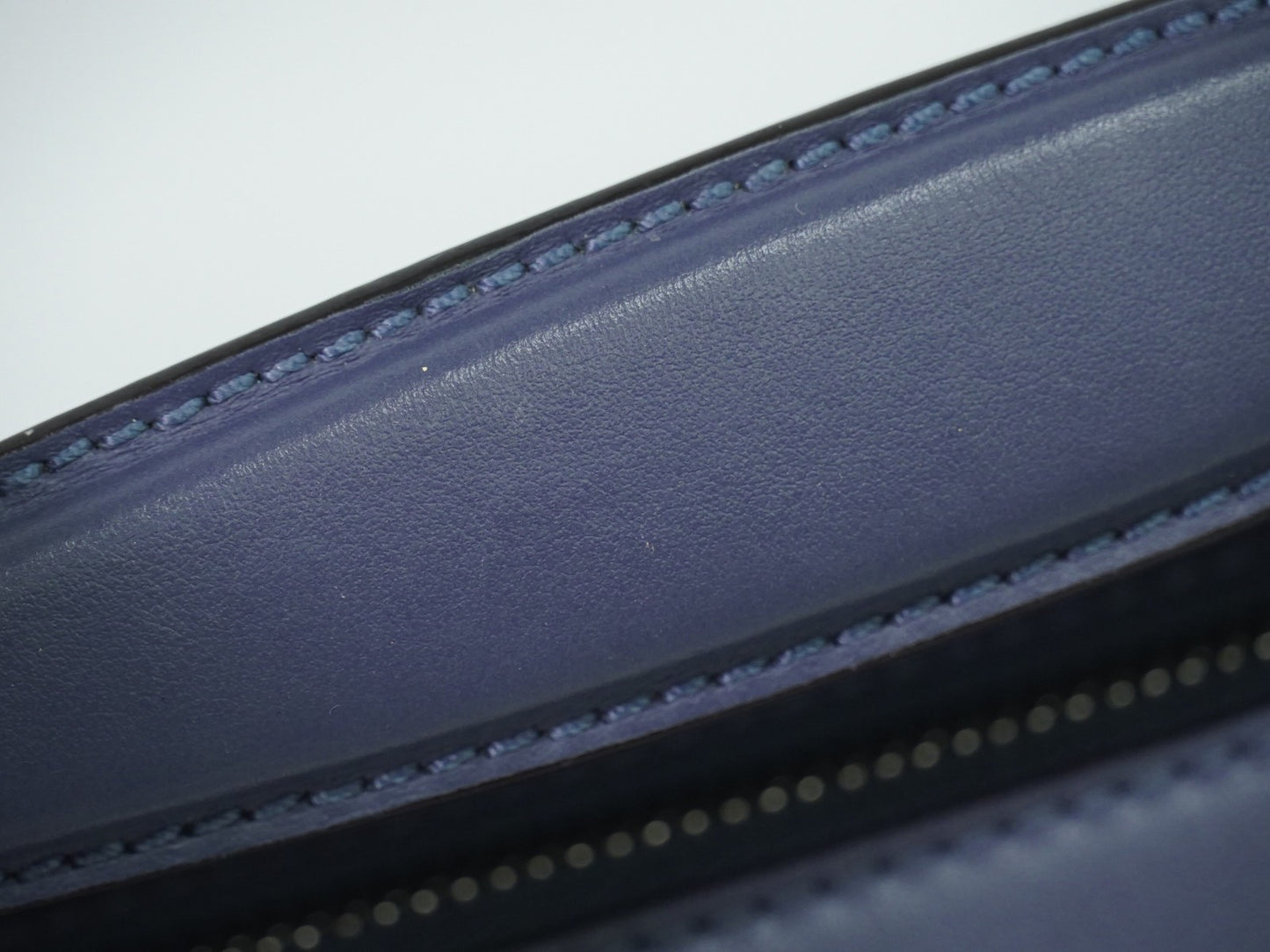 Fendi DotCom Convertible Satchel Leather, Blue, Leather, Handbag