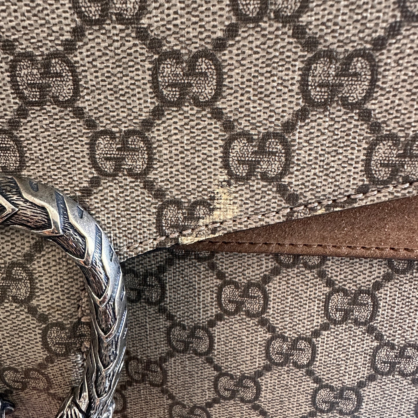Gucci Dionysus, Beige, Canvas, handbag