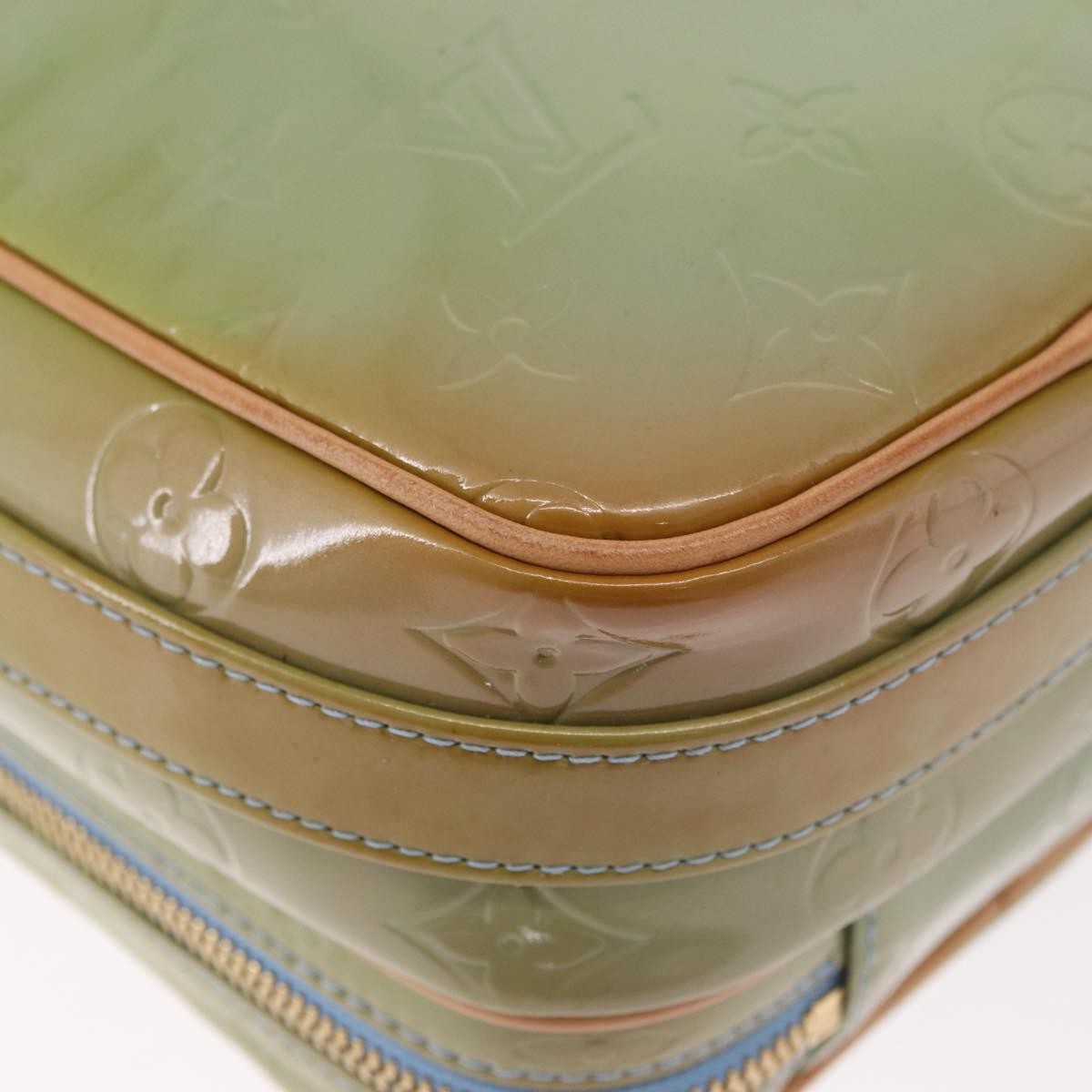 Louis Vuitton Wooster Monogram Vernis, Green, Patent Leather, Handbag