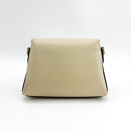 Gucci Interlocking Leather, Beige, Leather, Shoulder Bag