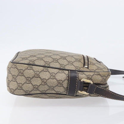 Gucci Front Zip Pocket Messenger GG Coated Canvas, Beige, Canvas, Shoulder Bag