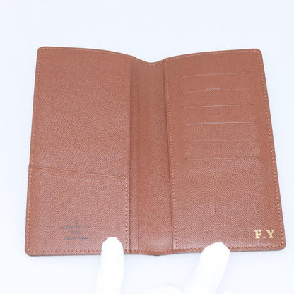 Louis Vuitton Porte Valeurs Checkbook Monogram Canvas, Brown, Canvas, Wallet