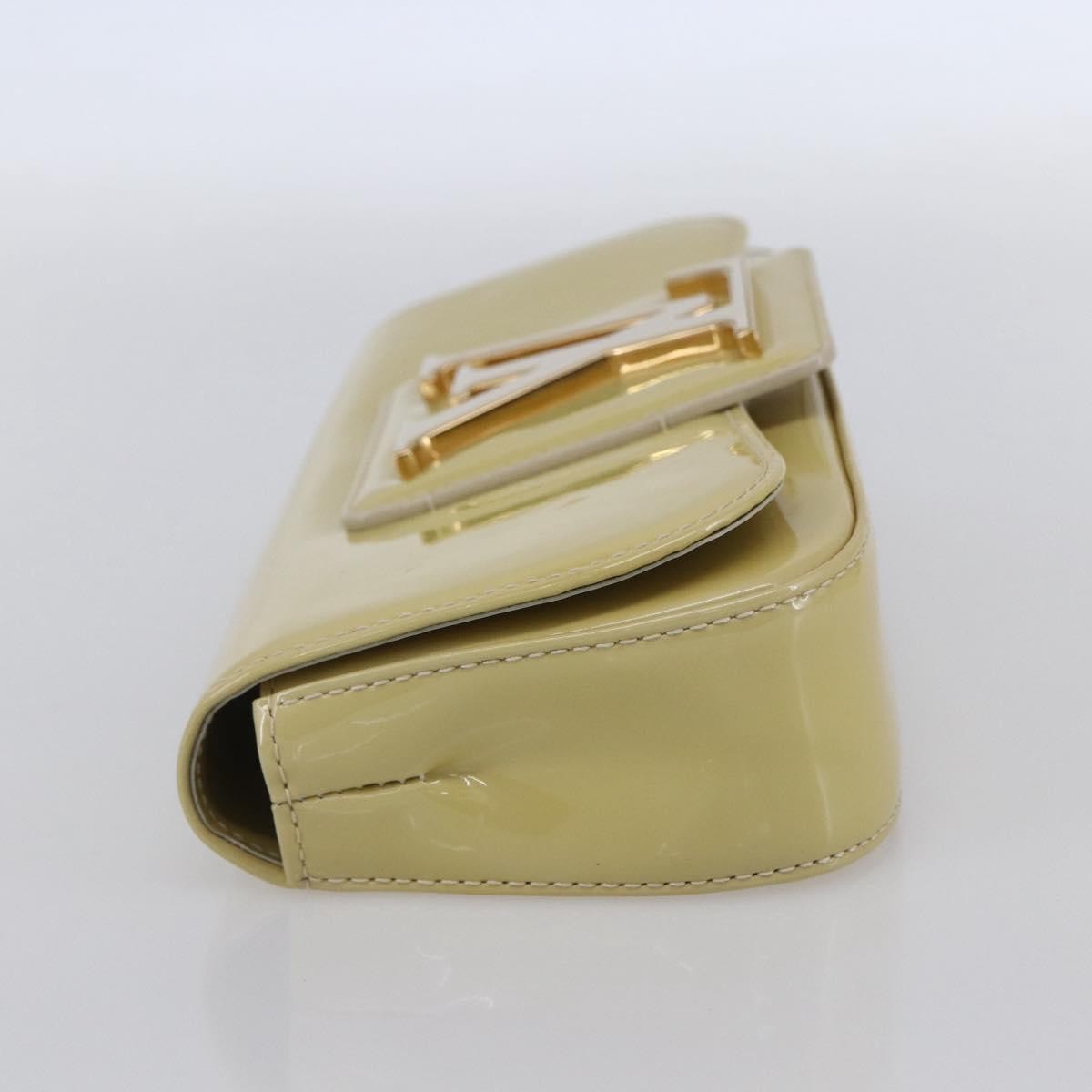Louis Vuitton Sobe Clutch Patent, Beige, Patent Leather, Clutch