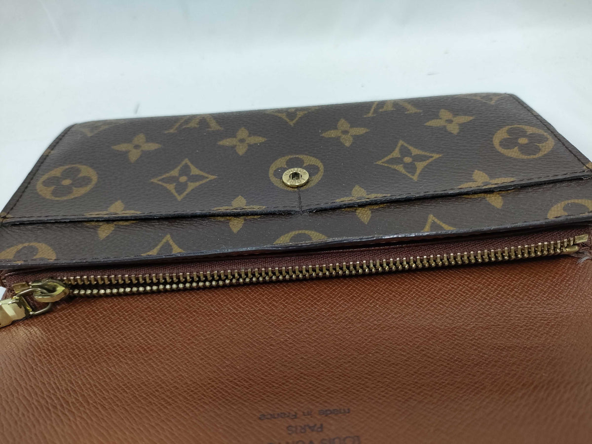 Louis Vuitton Sarah Monogram Canvas, Brown, Canvas, Wallet