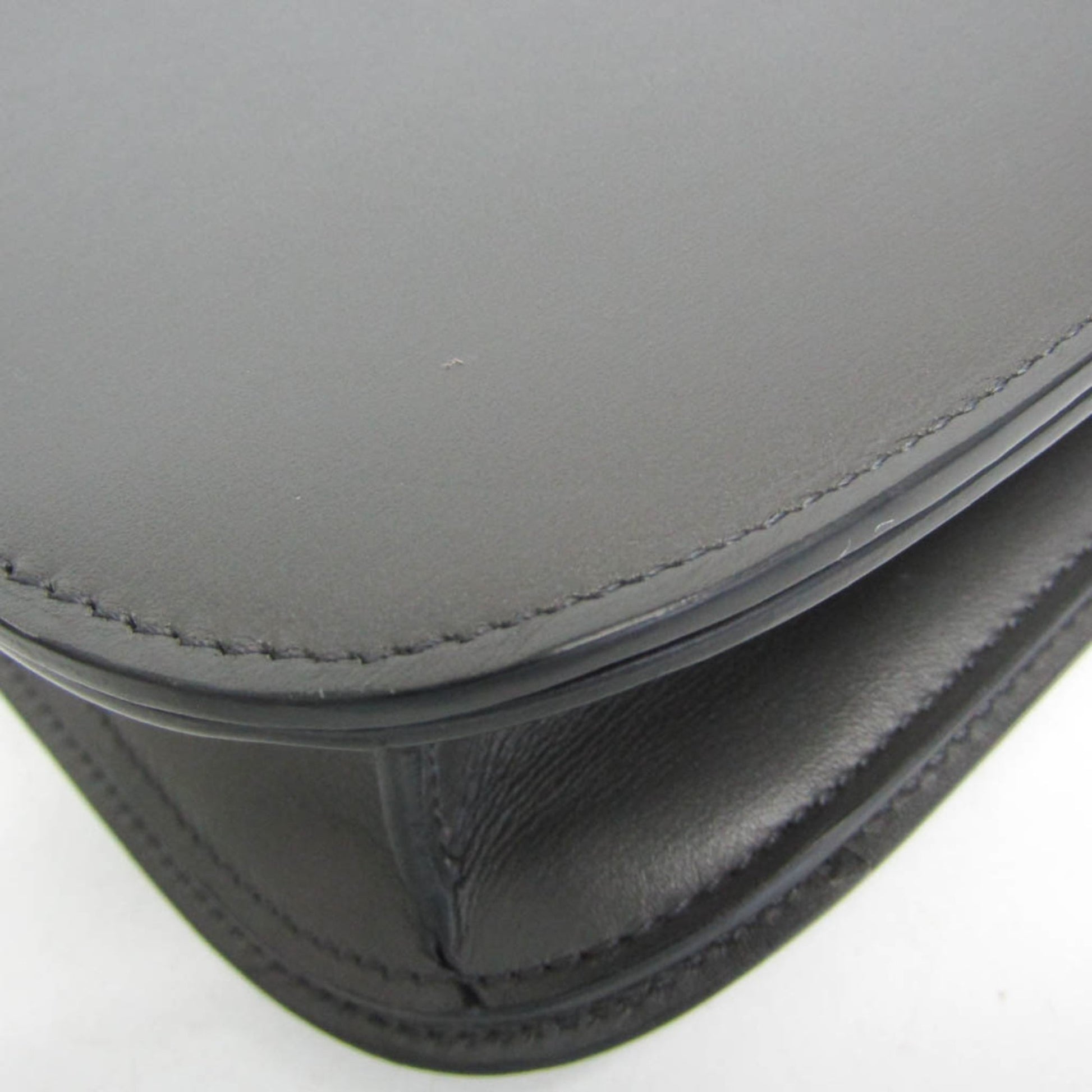 Celine Classic Box Smooth Leather, Gray, Leather, Handbag