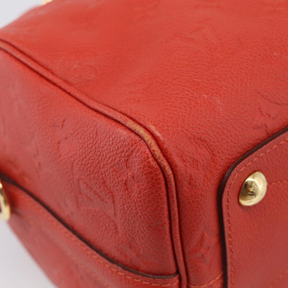 Louis Vuitton Speedy Bandouliere Monogram Empreinte Leather, Red, Leather, Handbag