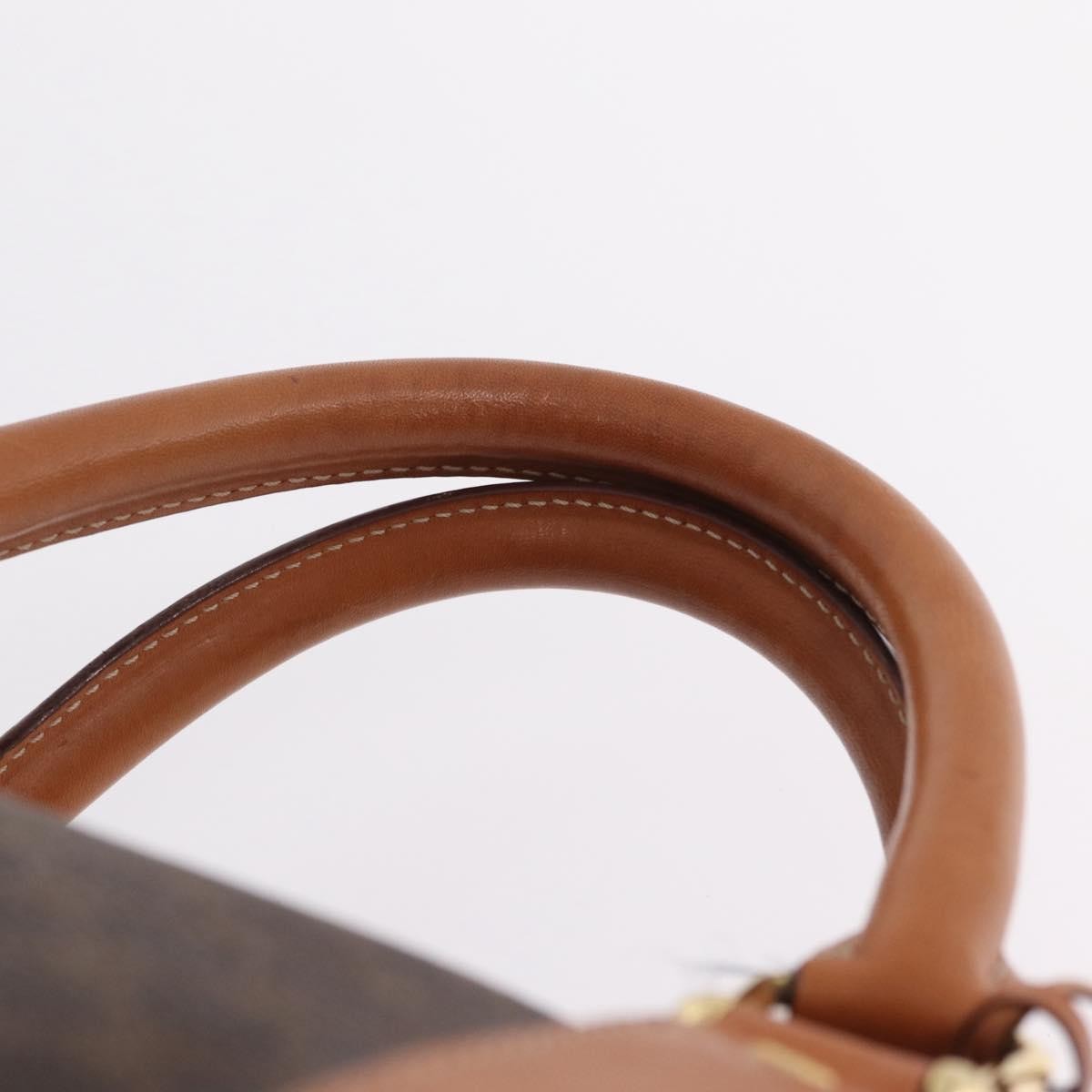 Celine Vintage Duffle Macadam Coated Canvas, Brown, Canvas, Handbag